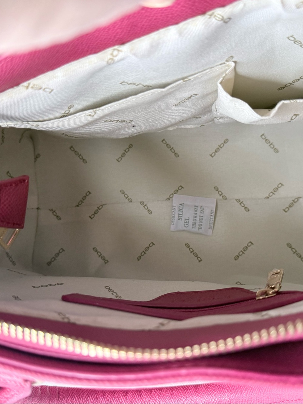 bebe Raspberry Pink Studded Tote - Picture 9 of 13